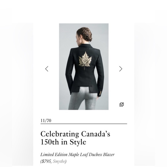 RARE Limited Edition Smythe Maple Leaf Duchess Blazer - Picture 5 of 5